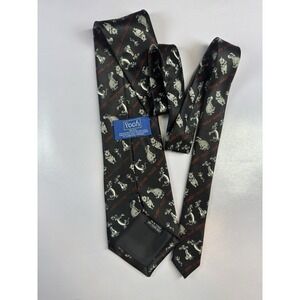 Disney Winnie the Pooh Friends Tie Mens Black Exquisite Apparel Fathers Day